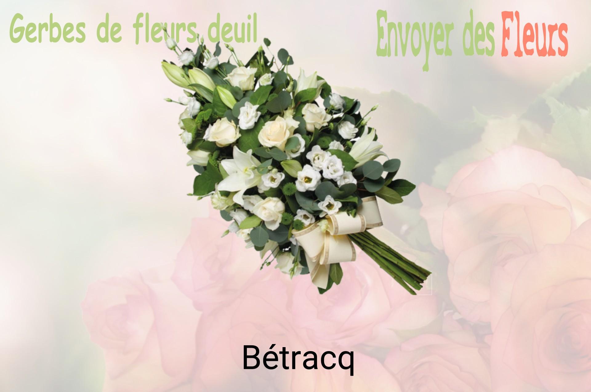Gerbe de fleurs de deuil livrée à Bétracq